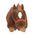 Brown Horse Pillow Pal Stuffed Animal with Custom Imprint Bandana